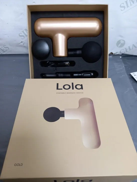 BOXED LOLA 4 SPEED HAND HELD MASSAGE GUN