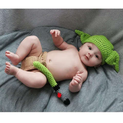 APPROXIMATELY 5 BRAND NEW CROCHET YODA DRESS UP OUTFIT