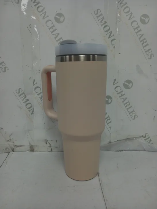 UNBRANDED INSULATED METAL TRAVEL MUG IN BLUSH PINK