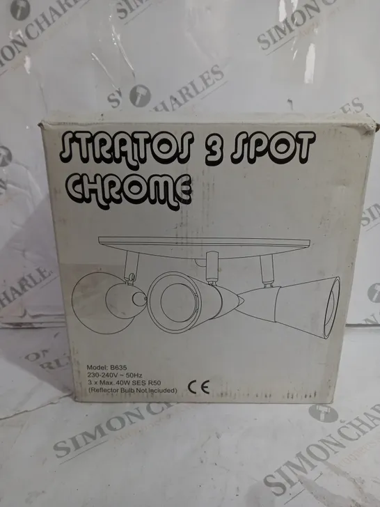 BOXED STRATOR 3 LIGHT SPOTLIGHT CHROME - B635