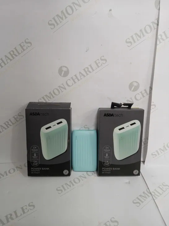 SET OF 2 ASDA TECH POWER BANK IN CYAN