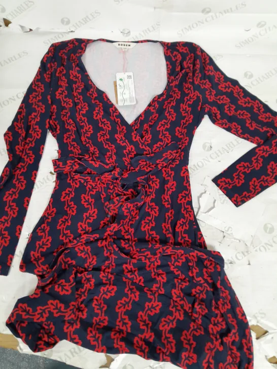 BODEN V-NECK JERSEY DRESS - UK 14R