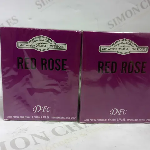 LOT OF 12 DFC RED ROSE EDP 80ML