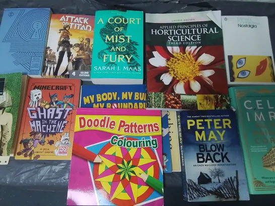 LARGE QUANTITY OF ASSORTED BOOKS TO INCLUDE WONDERS OF LIFE BY BRIAN COX AND MINECRAFT DEEP DIVE