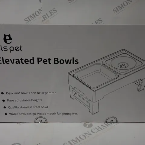 BOXED SEALED ELS PET ELEVATED PET BOWLS 