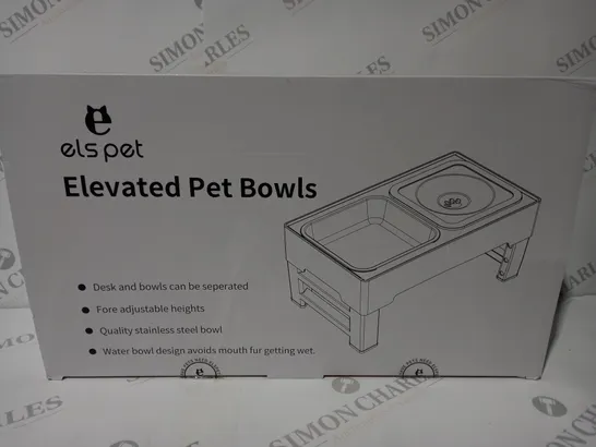 BOXED SEALED ELS PET ELEVATED PET BOWLS 