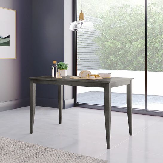 BOXED FINLEY GREY WOOD DINING TABLE 114cm 