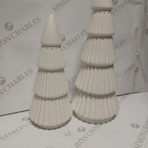 K BY KELLY HOPPEN SET OF 2 LARGE CERAMIC LIGHT UP ORNAMENTS