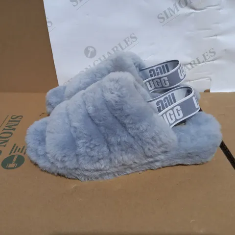 PAIR OF BOXED UGG FLUFF YEAH SLIPPERS SIZE 6