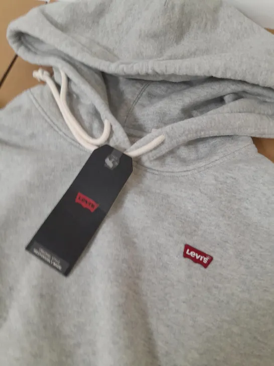 LEVIS GREY HOODED JUMPER - SIZE MEDIUM