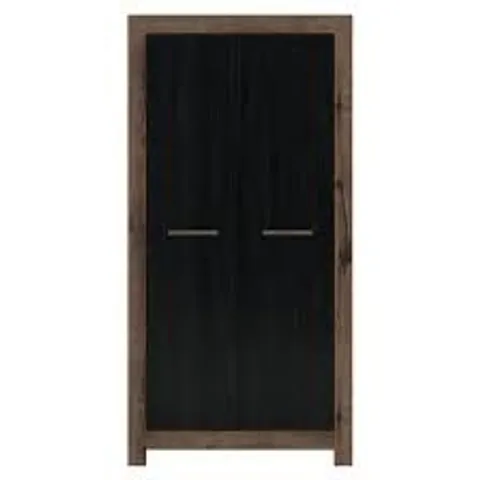 BOXED BALIN 2 DOOR WARDROBE - BLACK (BOXES 1 & 3 OF 3 ONLY)