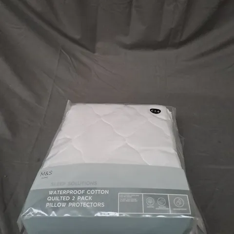 SEALED M&S HOME 2 PACK OF COTTON PILLOW PROTECTORS