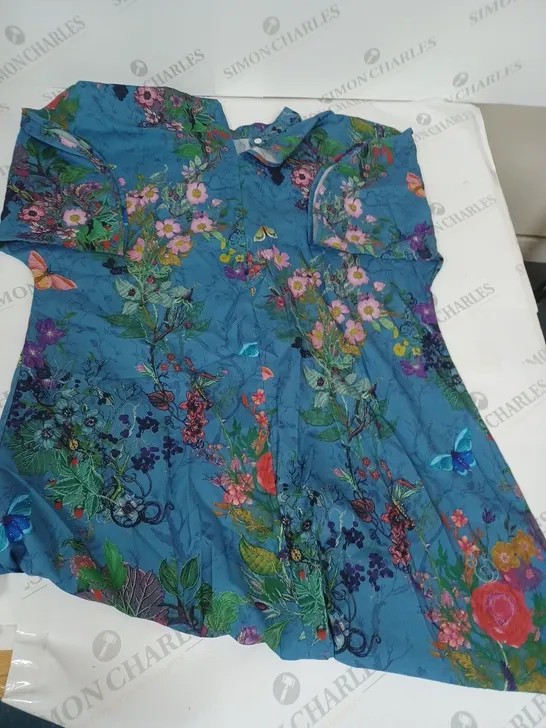 SILK FLOWERED  DESIGN DRESS SIZE S 