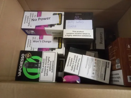 APPROXIMATELY 20 BOXED E-CIGARETTES TO INCLUDE VOOPOO and VAPORESSO 