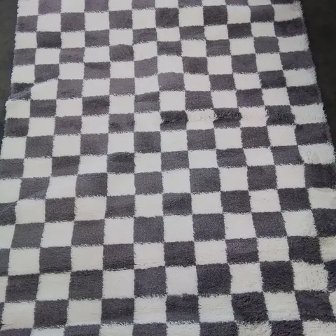 QUALITY DESIGNER PURPLE CHEQUERED AREA RUG 160×230