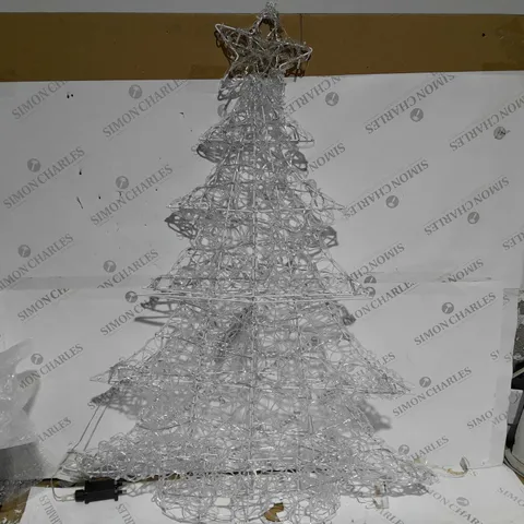 BOXED FESTIVE OUTDOOR AND INDOOR PRE-LIT LED LARGE DECORATION CHRISTMAS TREE 