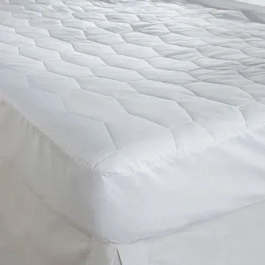 DESIGNER EGYPTIAN QUALITY COTTON FITTED MATTRESS PROTECTOR SIZE: DOUBLE