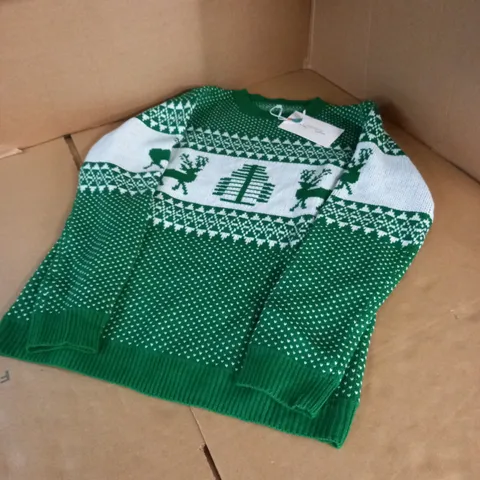 CASSIECY GREEN FESTIVE THEMED JUMPER SIZE XL