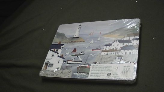 4 WIPE CLEAN HARBOUR SCENE PLACEMATS 