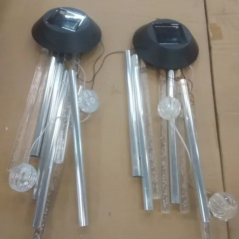 TWO SETS OF LED SOLAR WIND CHIMES