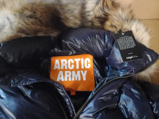 ARTIC ARMY SAGAFUR PADDED COAT WITH FUR LINED HOOD - S