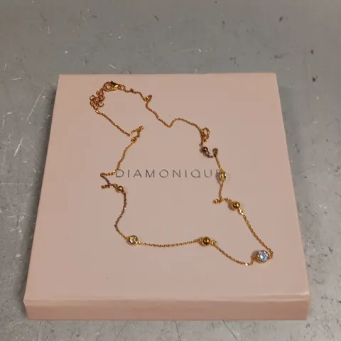 DIAMONIQUE STONE PENDANT NECKLACE 