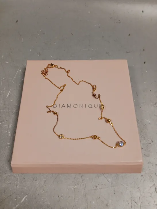 DIAMONIQUE STONE PENDANT NECKLACE 