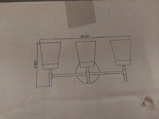 BOXED RUSSELL 3-LIGHT VANITY LIGHT FIXTURE (1 BOX)