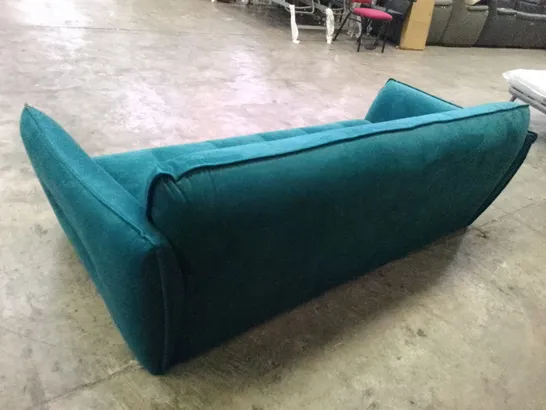 QUALITY ITALIAN DESIGNER SEVILLE LARGE SOFA - TEAL VELVET FABRIC