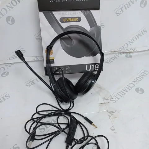 BOXED VENKER WIRED USB HEADSET