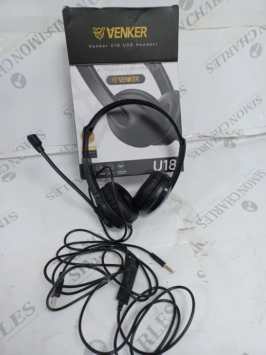 BOXED VENKER WIRED USB HEADSET