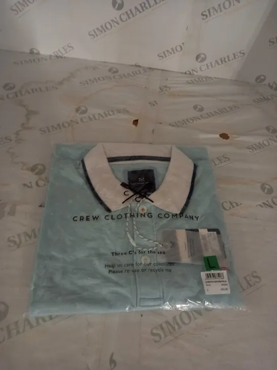 CREW CLOTHING COMPANY BLUE SHIRT SIZE L 