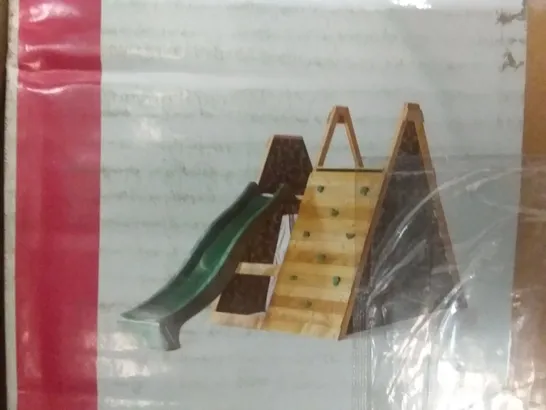 BOXED PLUM WOODEN CLIMBING PYRAMID (2 OF 4 BOXES)