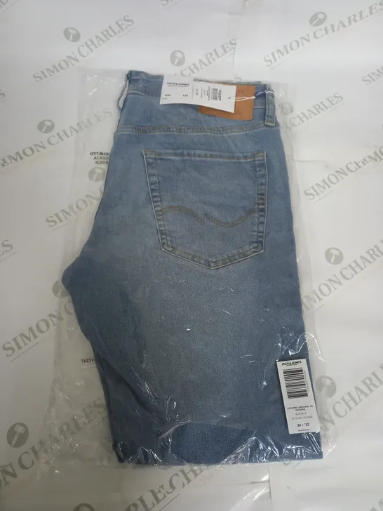 BAGGED JACK AND JONES ORIGINAL DENIM JEANS SIZE W34 L32