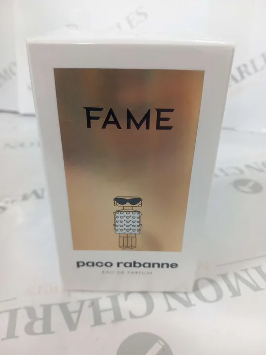 BOXED AND SEALED PACO RABANNE FAME EAU DE PARFUM 50ML