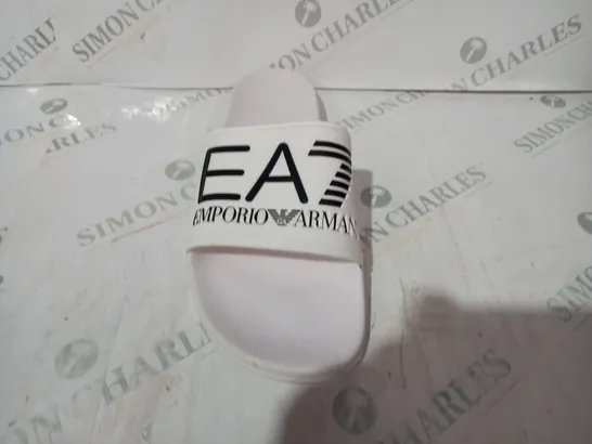 PAIR OF EMPORIO ARMANI SLIDERS IN WHITE EU SIZE 46