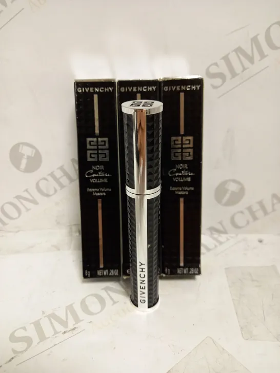 LOT OF 3 X 8G GIVENCHY NOIR COUTURE EXTREME VOLUME MASCARA - 3 TAUPE GLACE