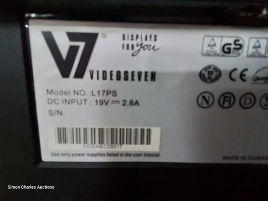 VIDEOSEVEN 17" LCD DESK TOP MONITOR Model L17PS