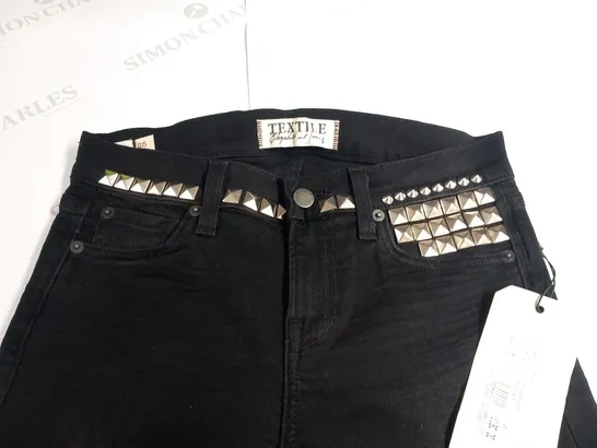 TEXTILE ELIZABETH AND JAMES STUDDED OZZY MIDNIGHT JEANS SIZE 26