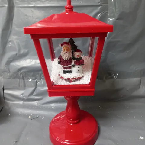 CHRISTMAS SCENE LIGHT UP SNOWING LANTERN WITH MUSIC