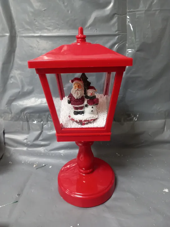 CHRISTMAS SCENE LIGHT UP SNOWING LANTERN WITH MUSIC