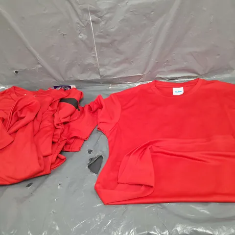 LOT OF FIVE RED SPORTS TSHIRTS SIZE 12/13