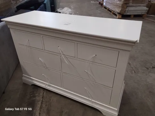 DESIGNER OLIVIA CHEST OF 3 SHORT & 4 LONG DRAWERS WHITE