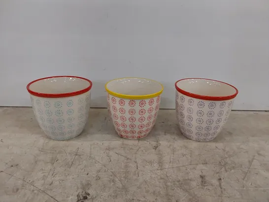 BOXED CERAMIC PLANT POT // SET OF 3 (1 BOX)