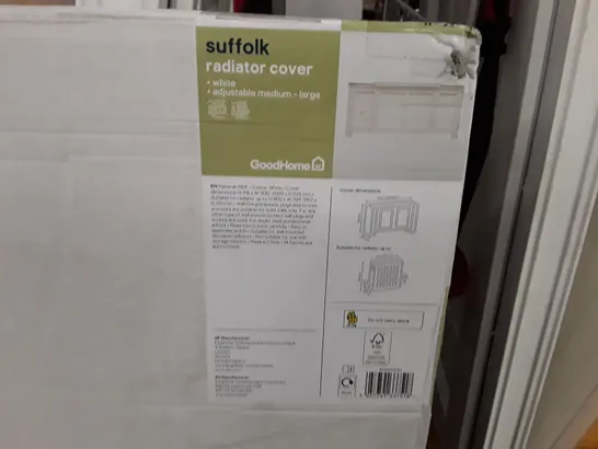 WHITE SUFFOLK RADIATOR COVER ADJUSTABLE MEDIUM LARGE 