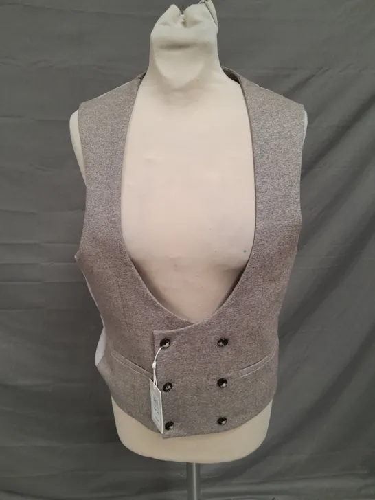 MOSS WAISTCOAT IN GREY SIZE 36R