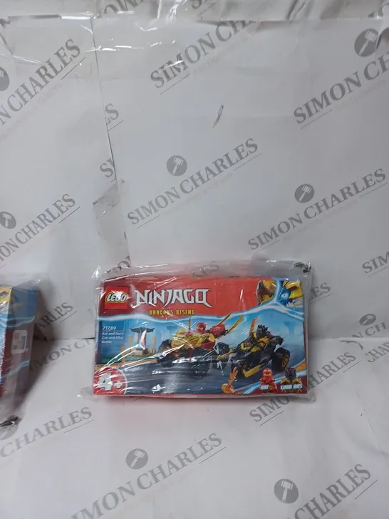 BOXED LEGO NINJAGO DRAGONS RISING KAI AND RAS'S CAR AND BIKE BATTLE RRP £18.99