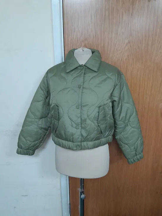 ZARA KIDS QUILTED JACKET IN GREEN SIZE 11-12YRS RRP £27.99