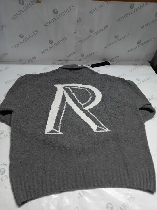 REPRESENT INITIAL BOUCLE POLO CARDIGAN SIZE M