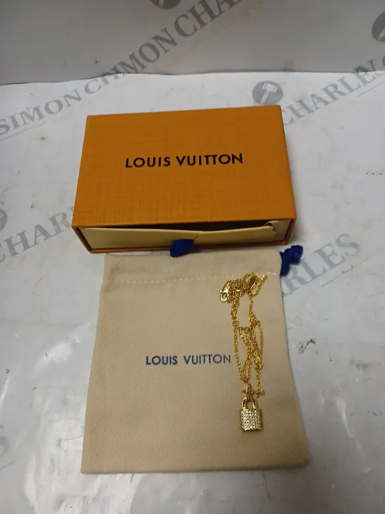 BOXED LOUIS VUITTON PADLOCK NECKLACE